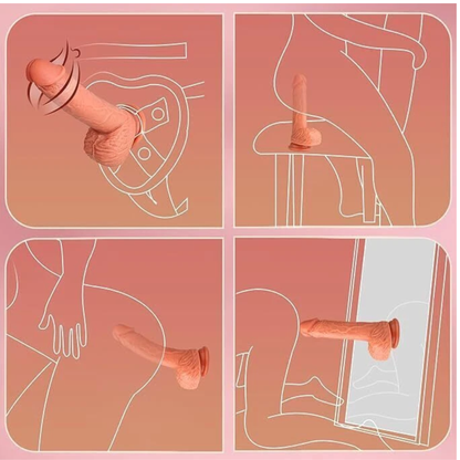 Realistic Thrusting + Vibrating Dildo