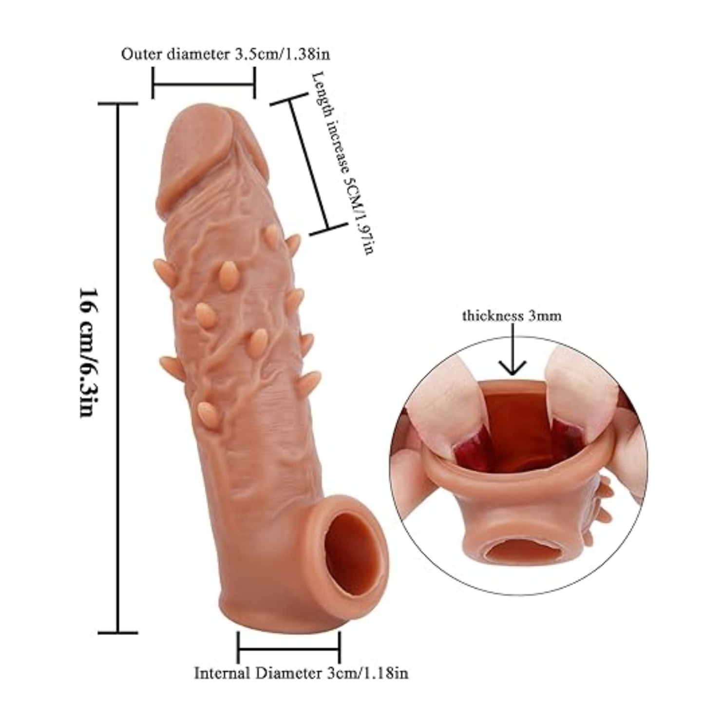 Extra Dotted Penis Sleeve | Spiked Penis Extender
